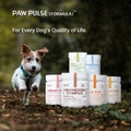 Pawpulse Formula range of premium dog supplements featuring Mushroom Complex, Milk Thistle, and Colostrum for dog health.