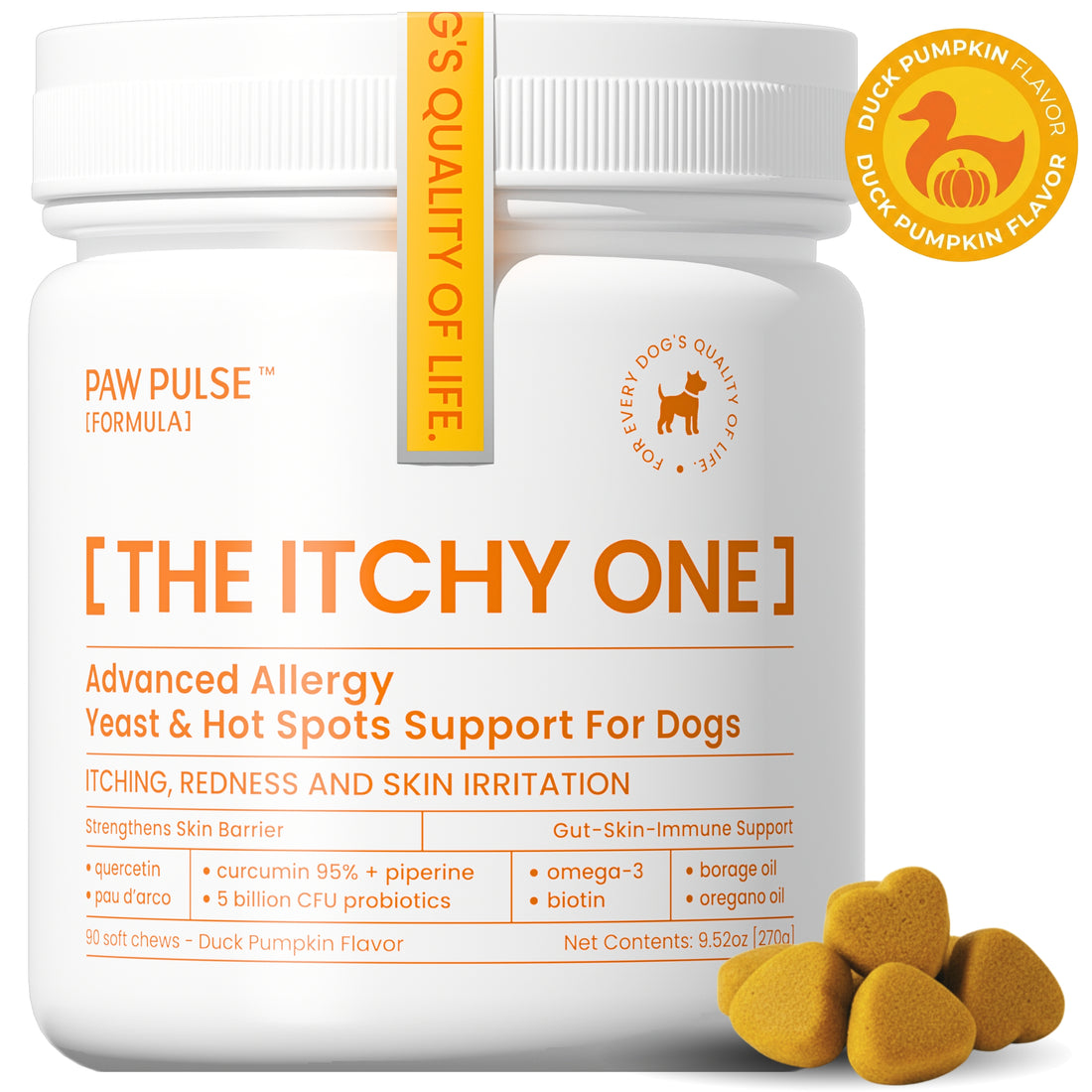 Dog itchy skin relief supplement all-in-one formula