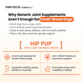 Pawpulse joint care for small-breed dogs: science-backed mobility support to soothe stiffness, improve bone health, and promote long-term vitality.